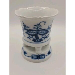 HTF Meissen Porcelain BLUE ONION 3 1/4" Footed‎ Posy Vase MINT